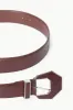 INLAY BUCKLE BELT | MAHOGANY sold by STAUD