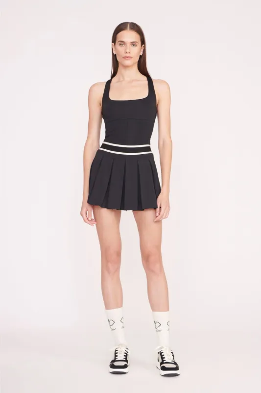 DOUBLES SKIRT | BLACK sold by STAUD