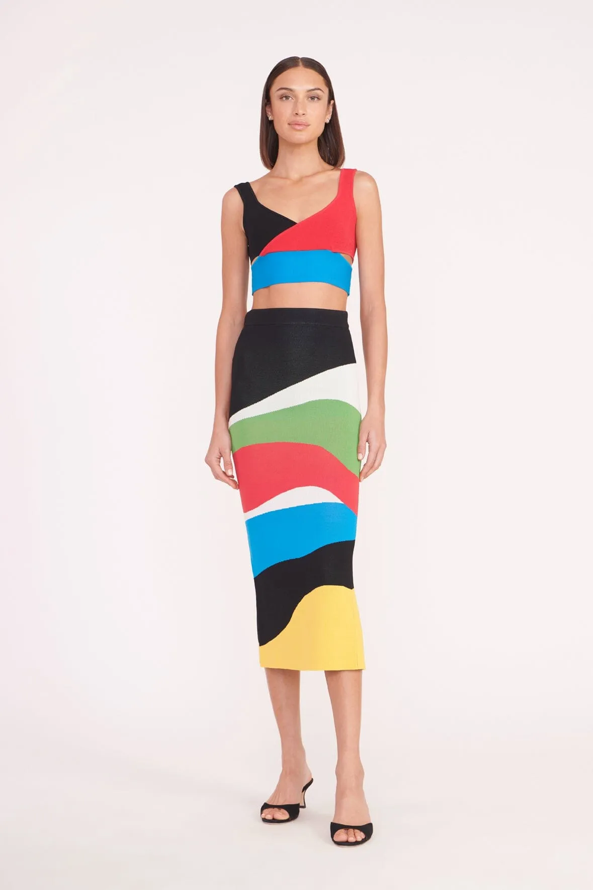 KARINA SKIRT | MARBLE WAVE sold by STAUD product image thumbnail 5