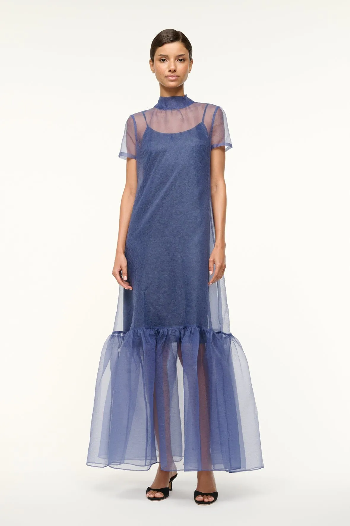 CALLUNA DRESS | NAVY sold by STAUD