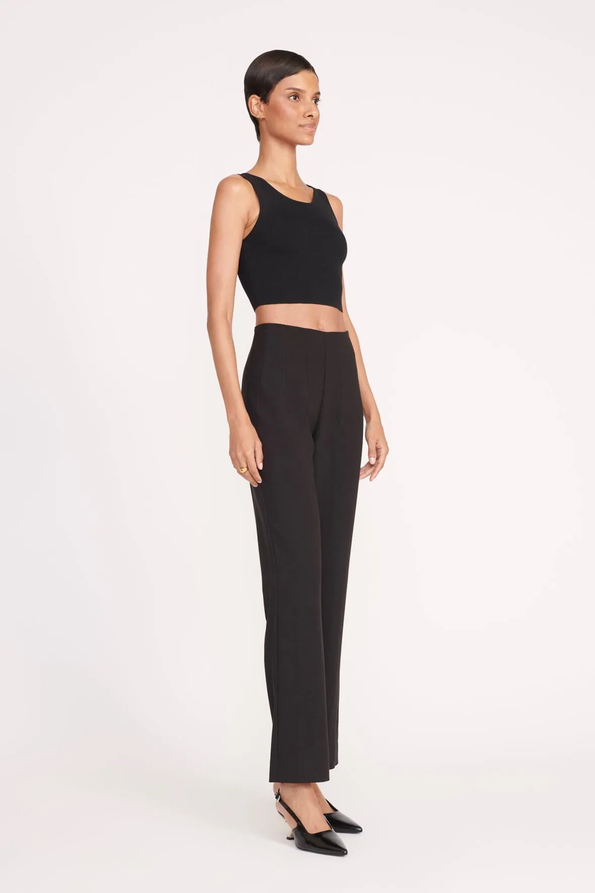 CALEB STRAIGHT LEG PANT | BLACK sold by STAUD product image thumbnail 3