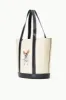 CUSTOM ALLORA TOTE | CREAM BLACK sold by STAUD