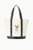 CUSTOM ALLORA TOTE | CREAM BLACK sold by STAUD