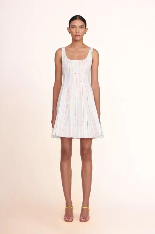 MINI WELLS DRESS | MULTI STRIPE sold by STAUD