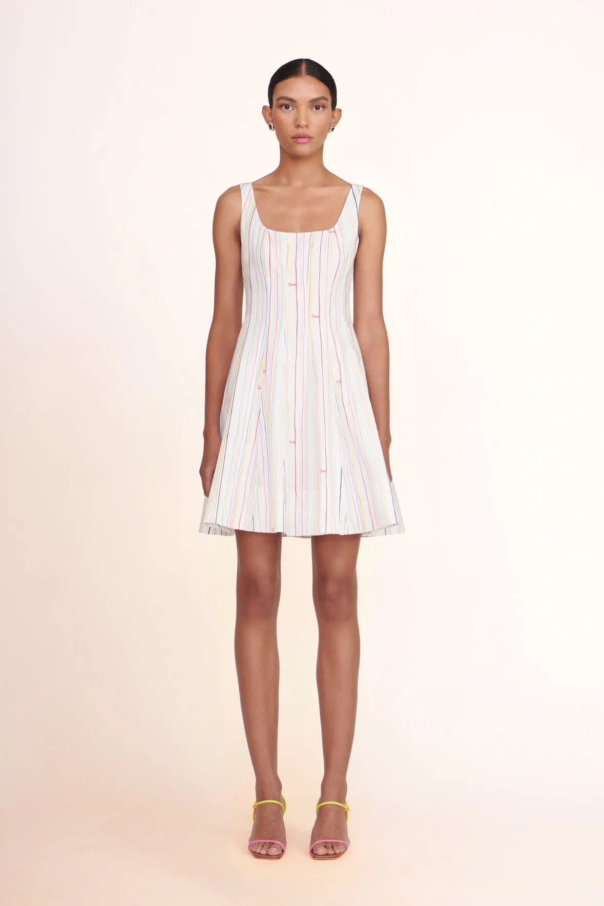 MINI WELLS DRESS | MULTI STRIPE sold by STAUD