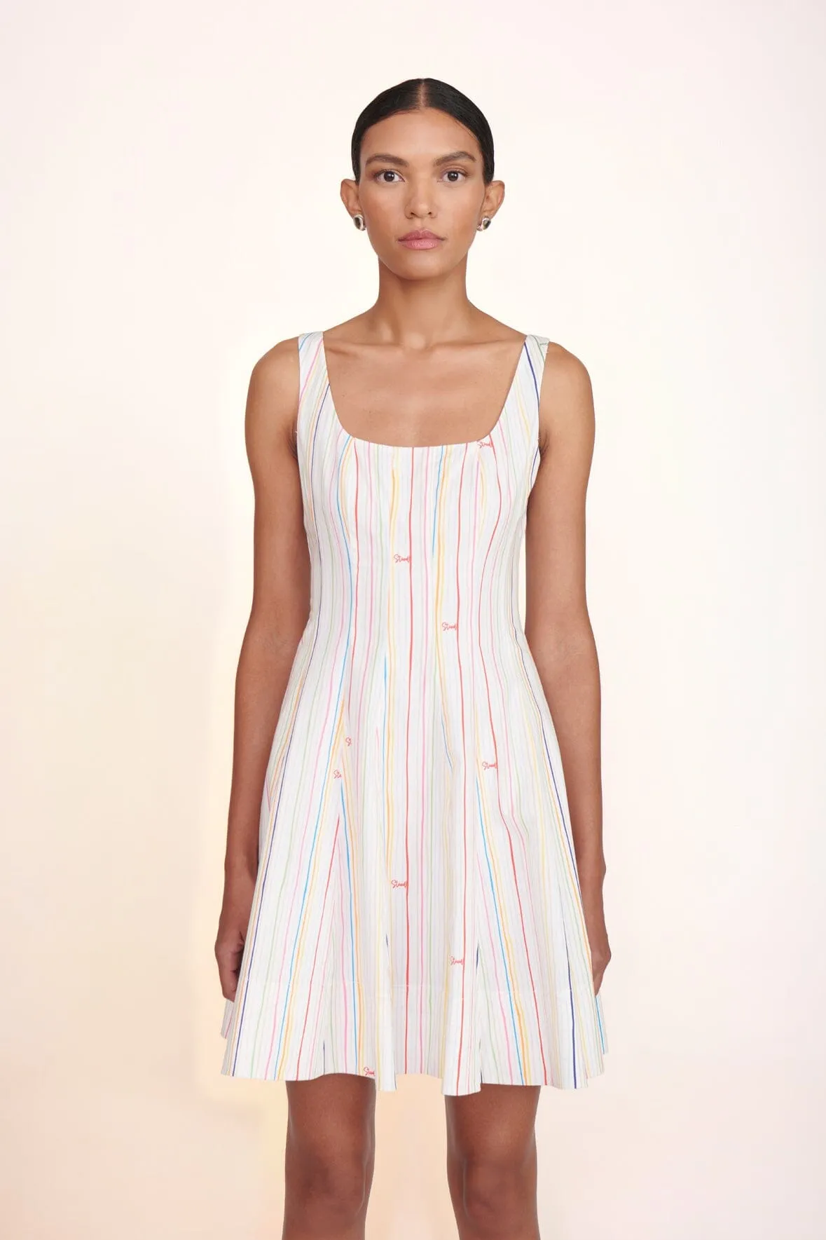 MINI WELLS DRESS | MULTI STRIPE sold by STAUD product image thumbnail 4