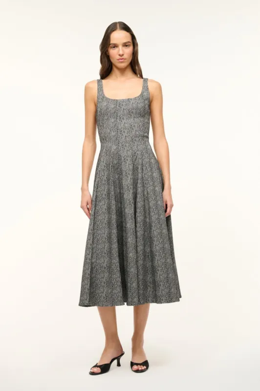 WELLS DRESS | TEXTURED HERRINGBONE sold by STAUD