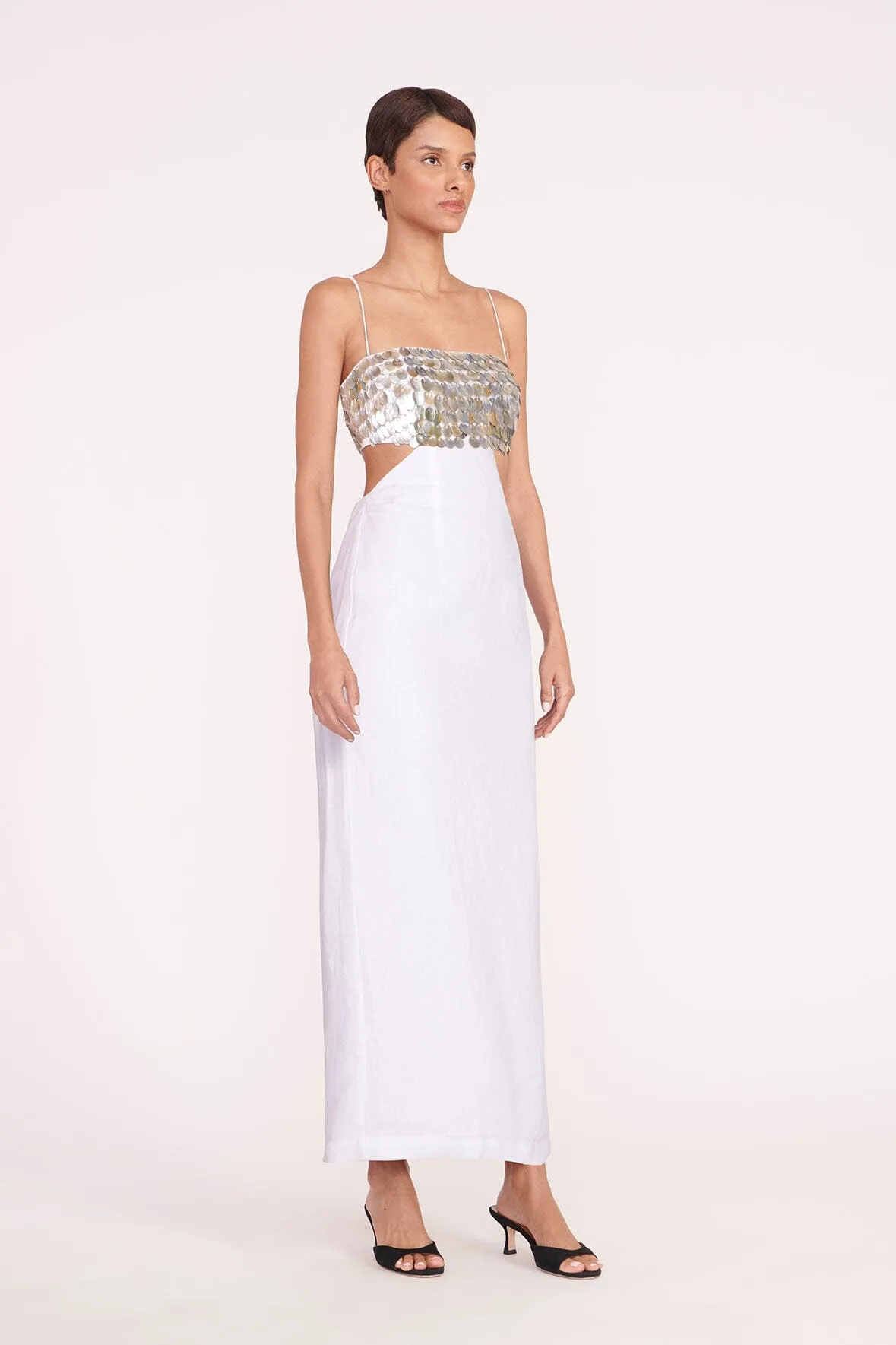 JADA DRESS | WHITE sold by STAUD product image thumbnail 3