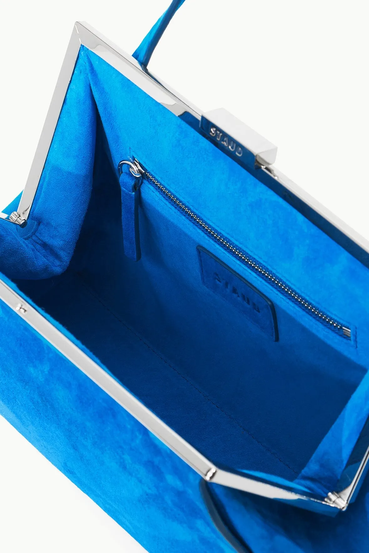 LENNON SHOULDER BAG | DIRECTOR BLUE SUEDE sold by STAUD product image thumbnail 4