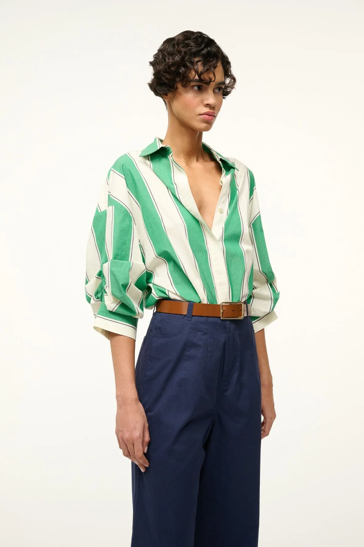 TRAVERSE BODYSUIT | BUNGALOW STRIPE sold by STAUD