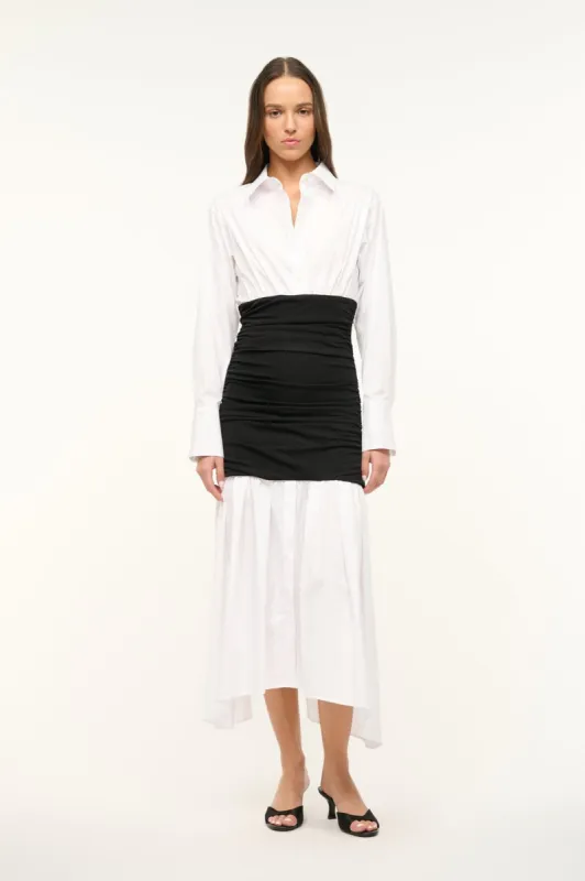 ELLIS DRESS | BLACK WHITE sold by STAUD