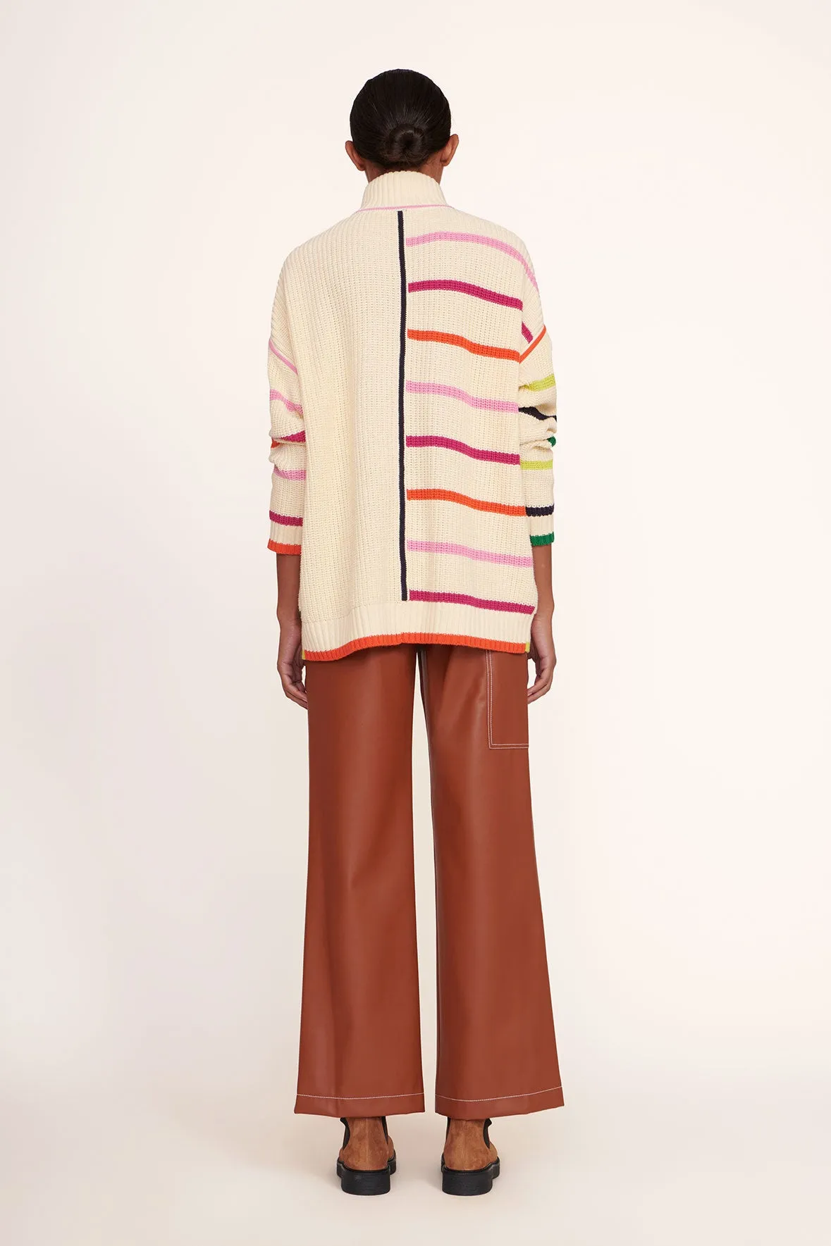 HAMPTON SWEATER | CREME RAINBOW MULTI sold by STAUD product image thumbnail 4