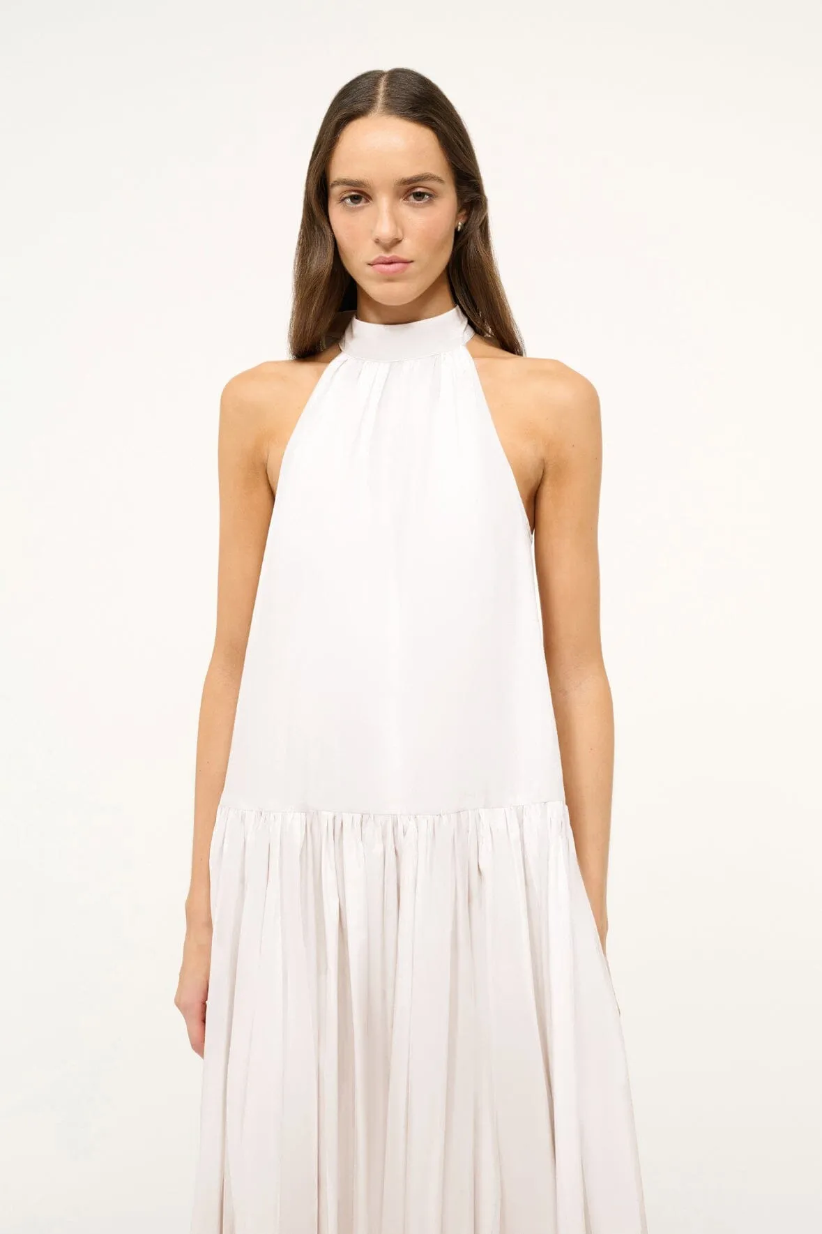 MIDI MARLOWE DRESS | WHITE sold by STAUD product image thumbnail 3