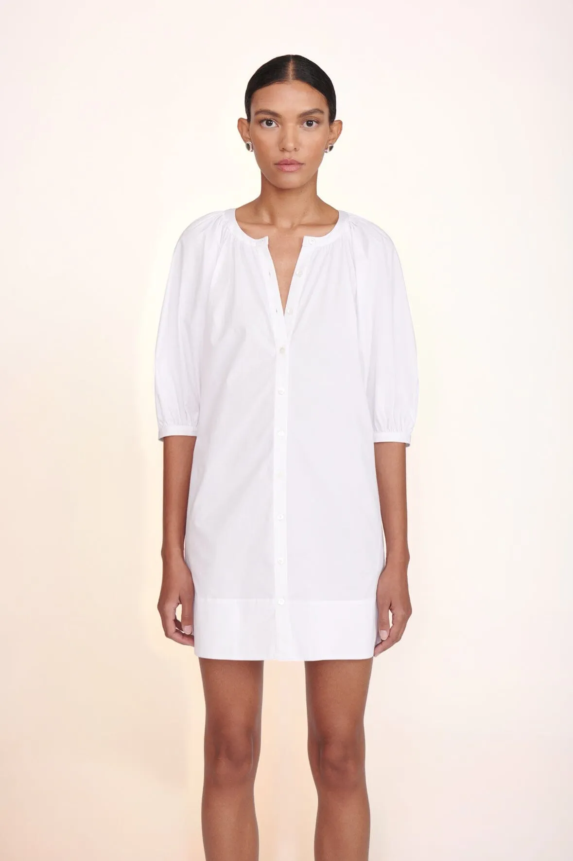 MINI VINCENT DRESS | WHITE sold by STAUD product image thumbnail 4