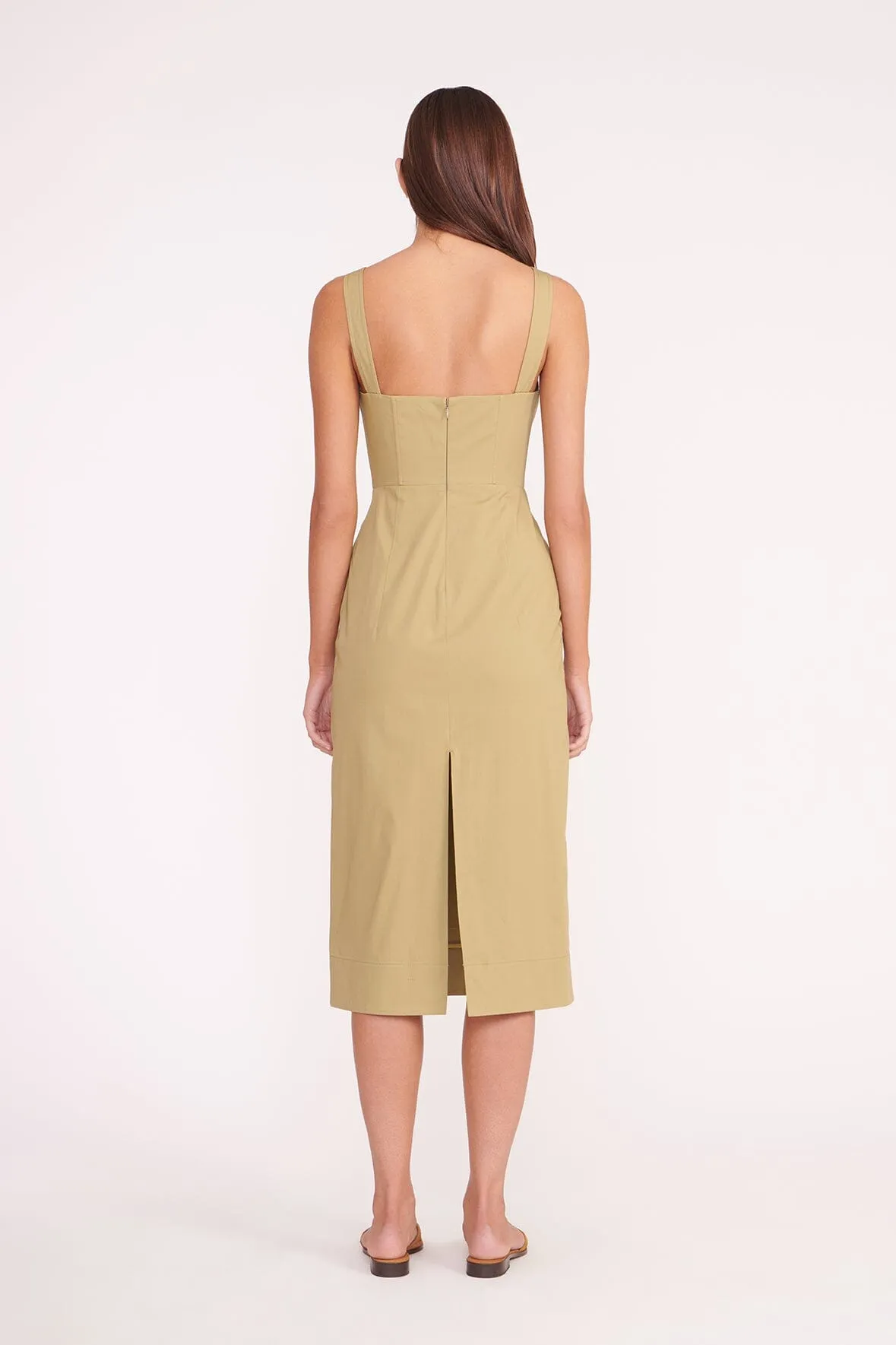 SUTTON DRESS | KHAKI sold by STAUD product image thumbnail 3