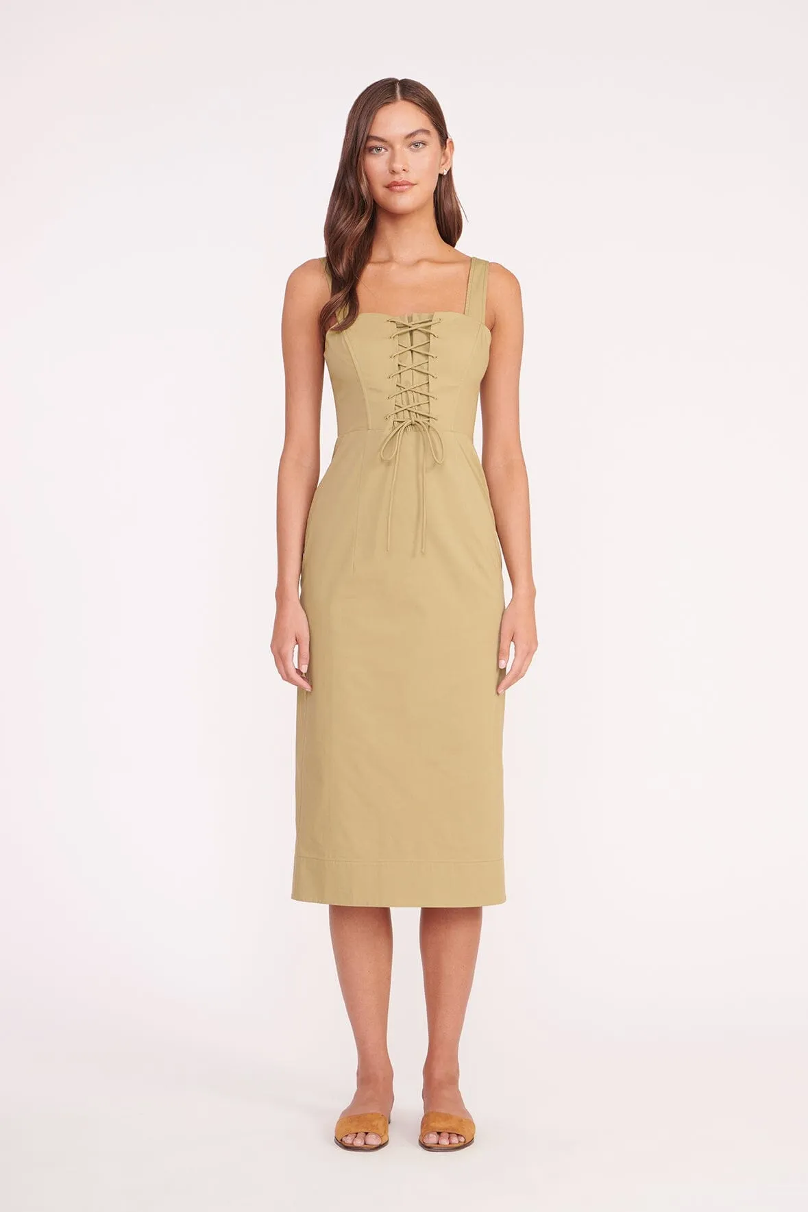 SUTTON DRESS | KHAKI sold by STAUD