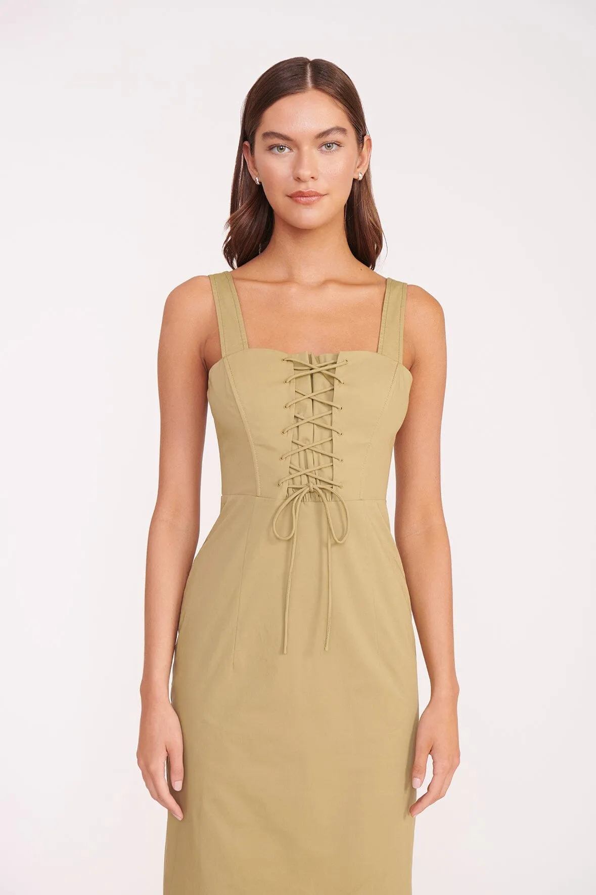 SUTTON DRESS | KHAKI sold by STAUD product image thumbnail 2