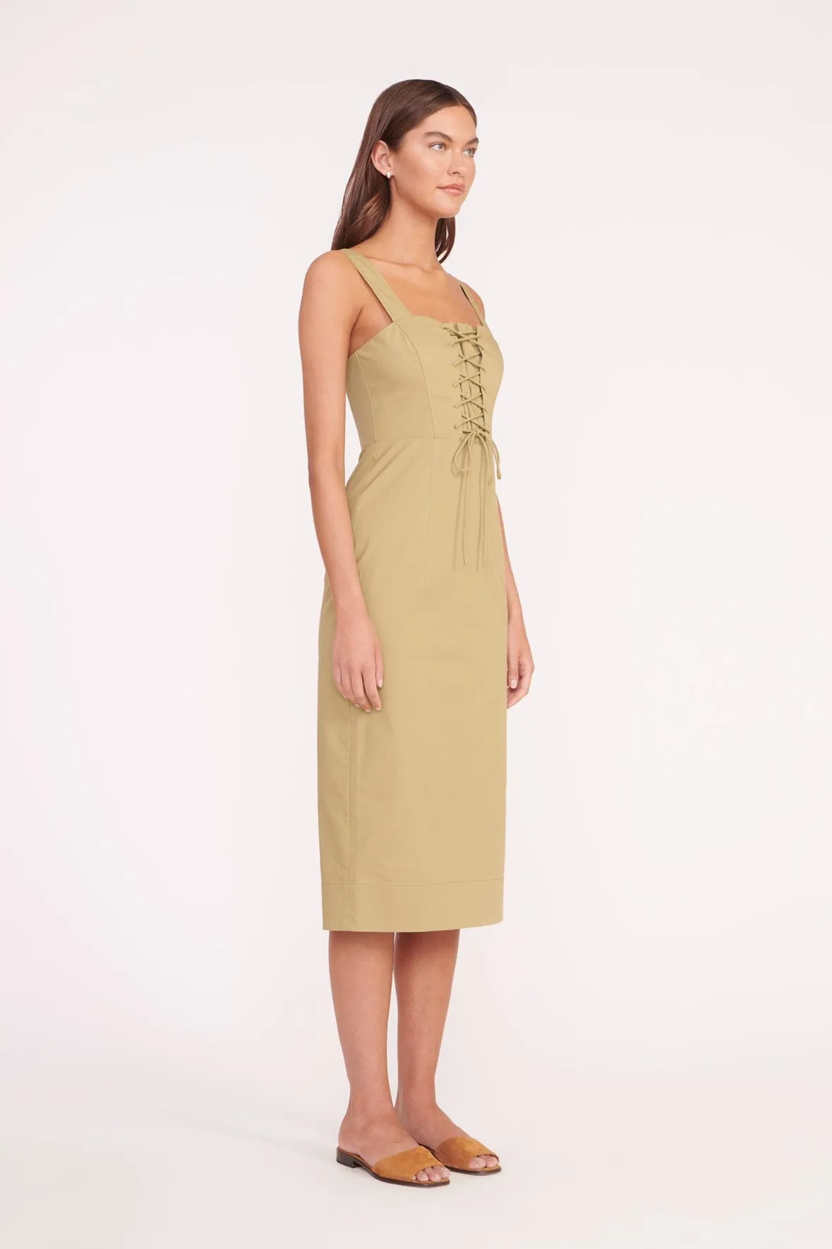 SUTTON DRESS | KHAKI sold by STAUD product image thumbnail 4