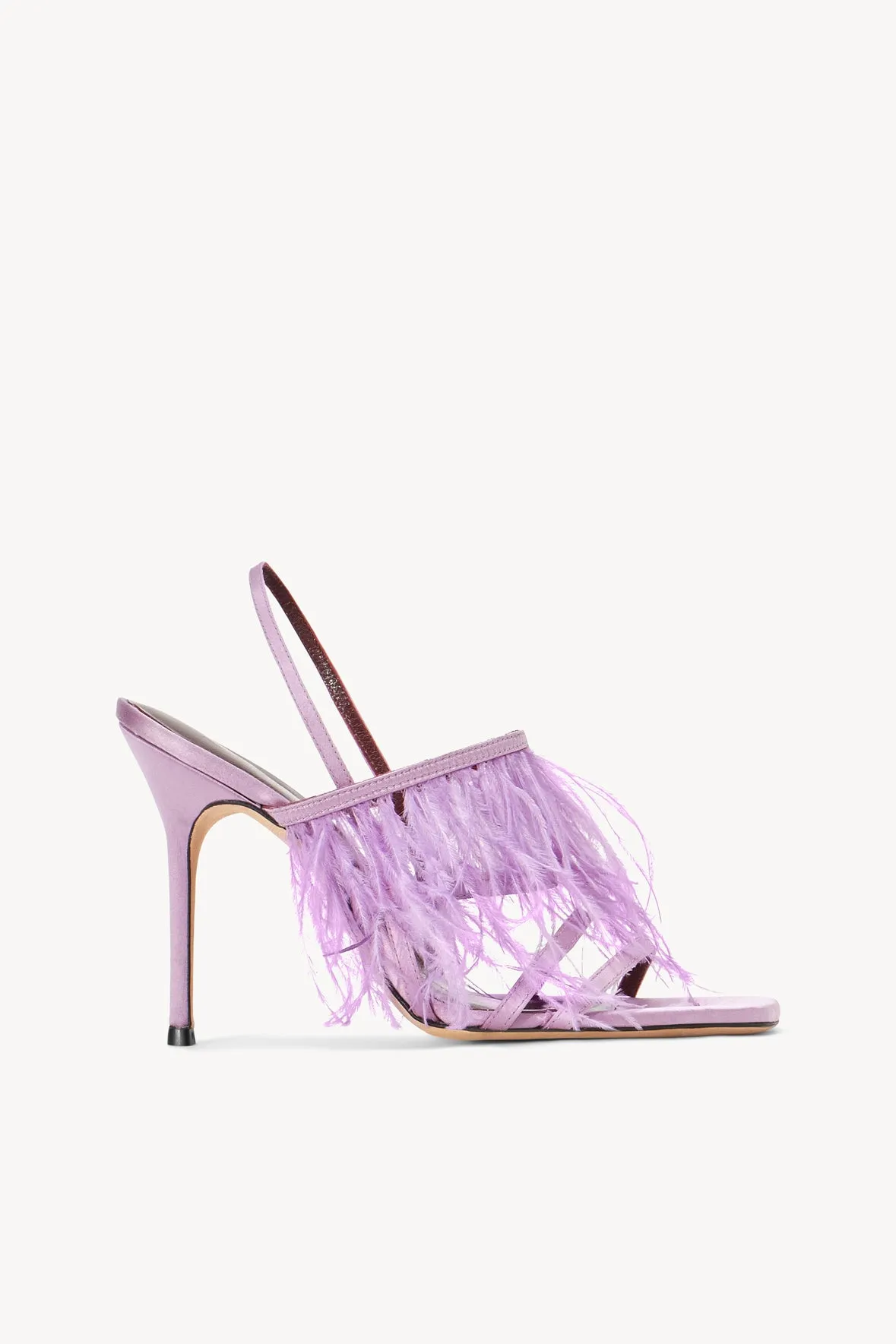 ANISE FEATHER HEEL | LILAC sold by STAUD