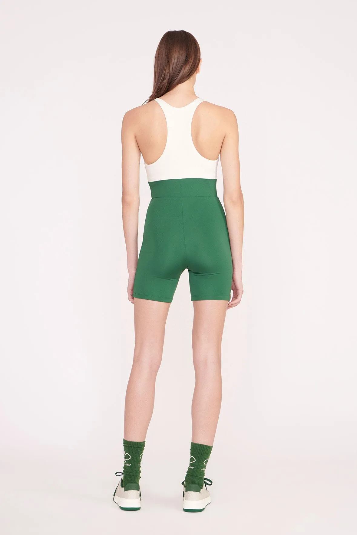 BOUNCE SHORT UNITARD | COURT GREEN IVORY sold by STAUD product image thumbnail 4