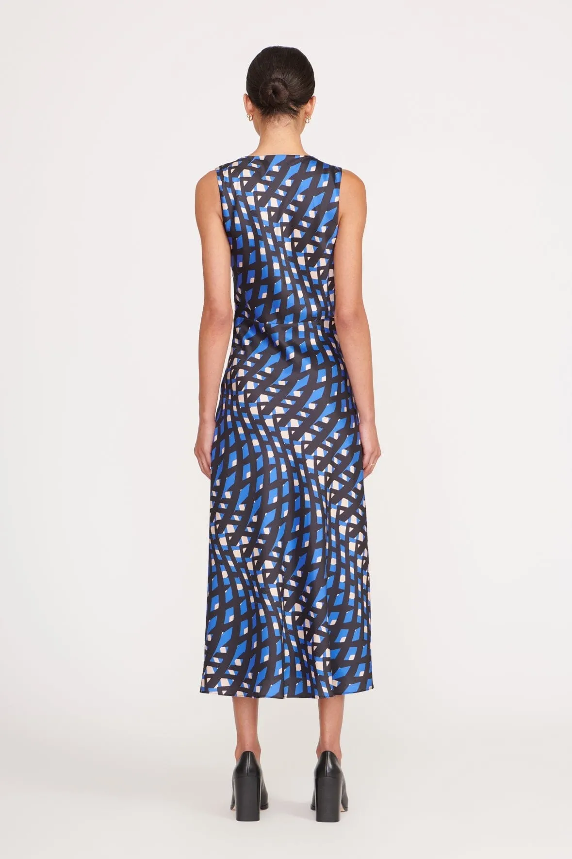 MATERIALITY DRESS | PAINTED ARGYLE BLACK sold by STAUD product image thumbnail 3