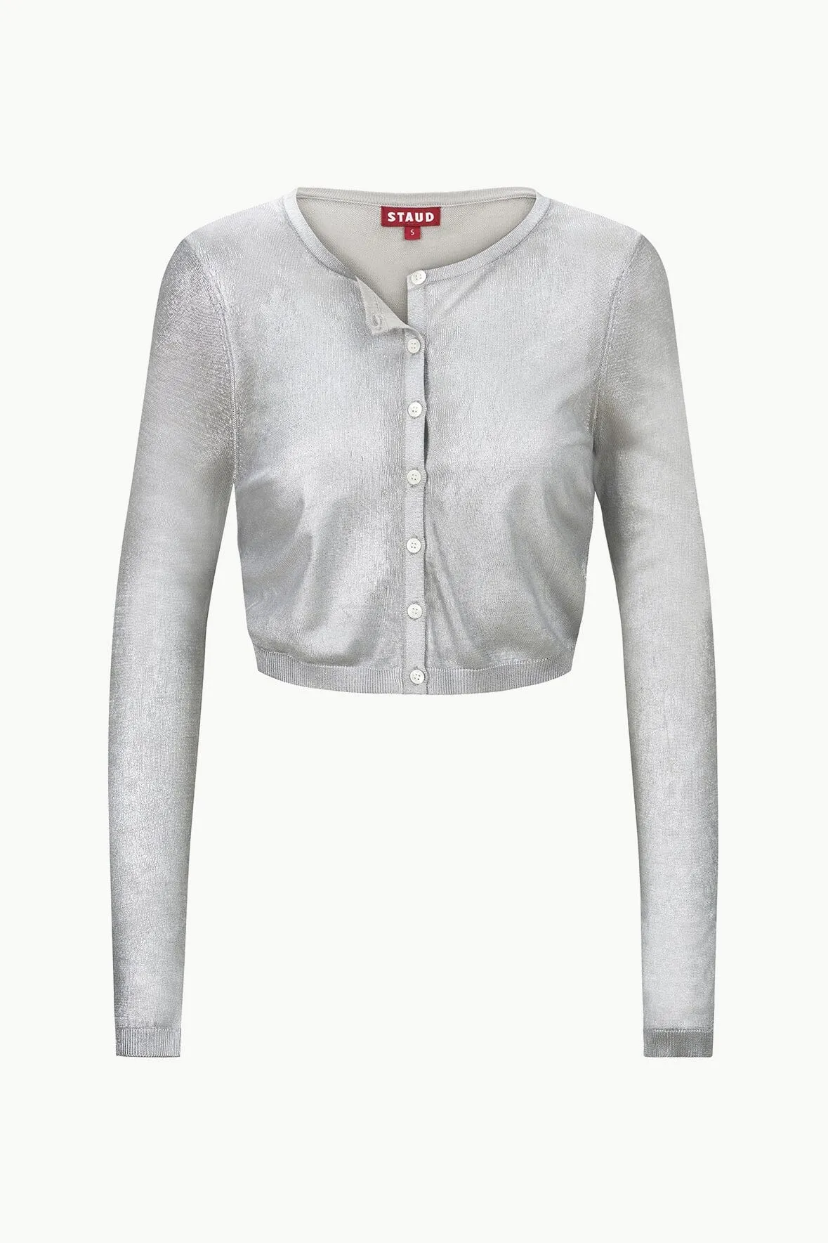 DEANNA CARDIGAN | SILVER sold by STAUD product image thumbnail 3