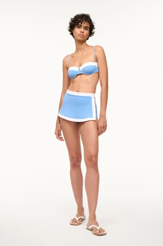 NELL SWIM SKIRT | AZURE WHITE made by STAUD