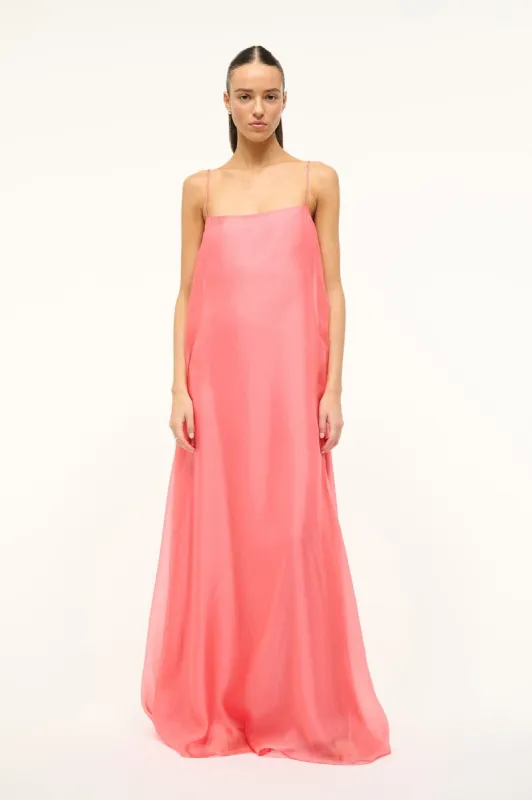 MAXI DELFINA DRESS | FLAMINGO sold by STAUD