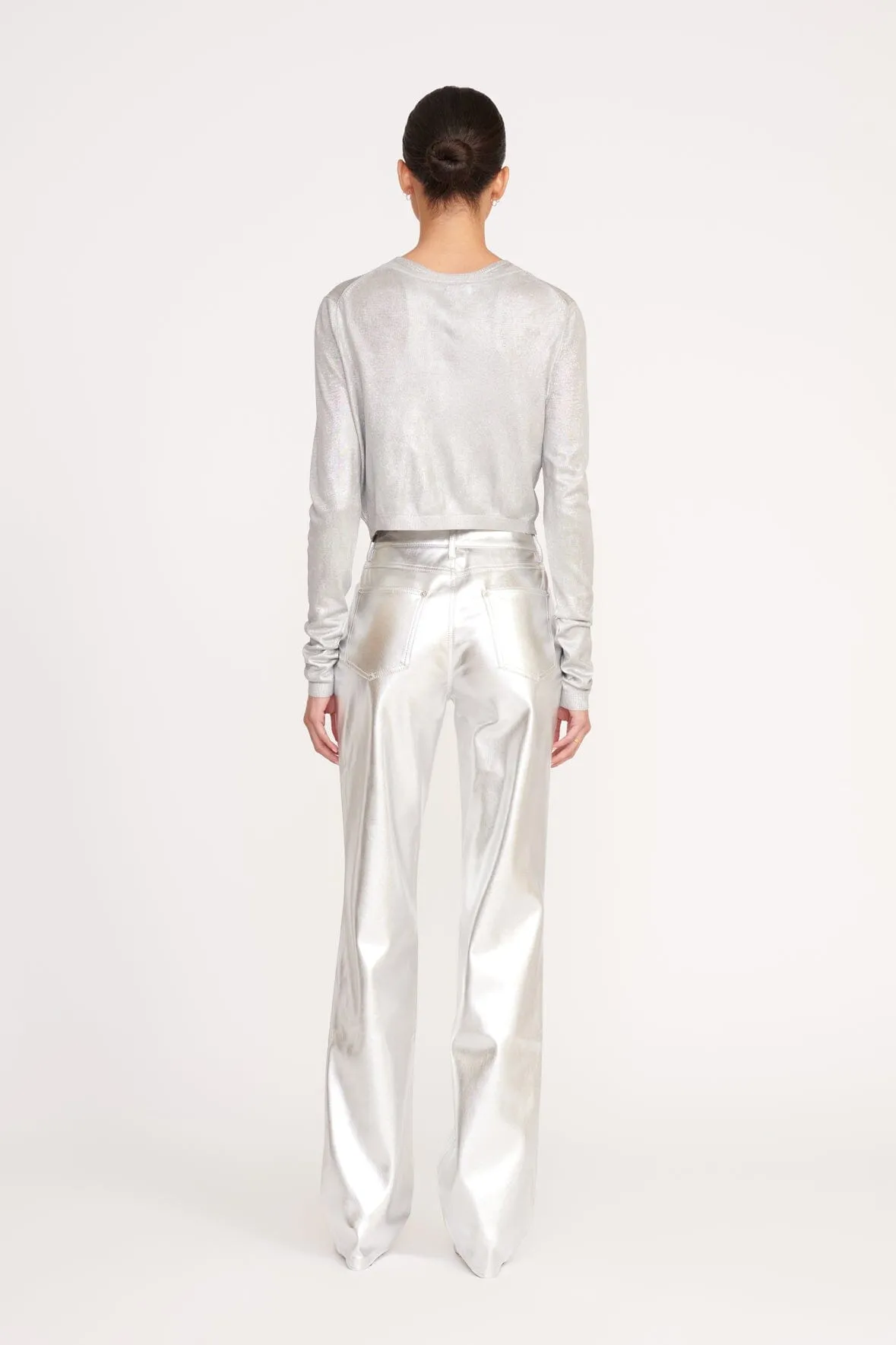 DEANNA CARDIGAN | SILVER sold by STAUD product image thumbnail 5