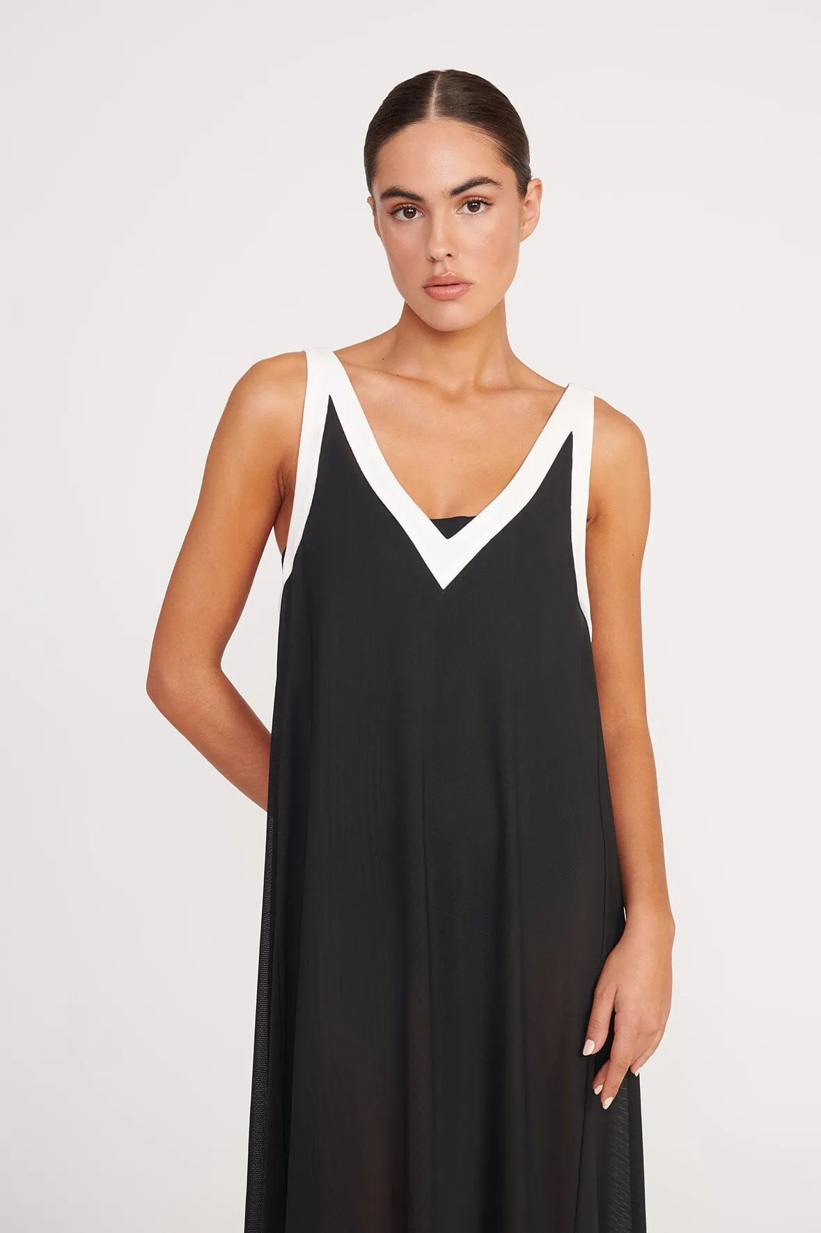 AVELINE COVERUP DRESS | BLACK WHITE sold by STAUD product image thumbnail 2