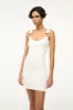 STAUD + WRANGLER THE OVERALL RIB TANK DRESS | WHITE sold by STAUD