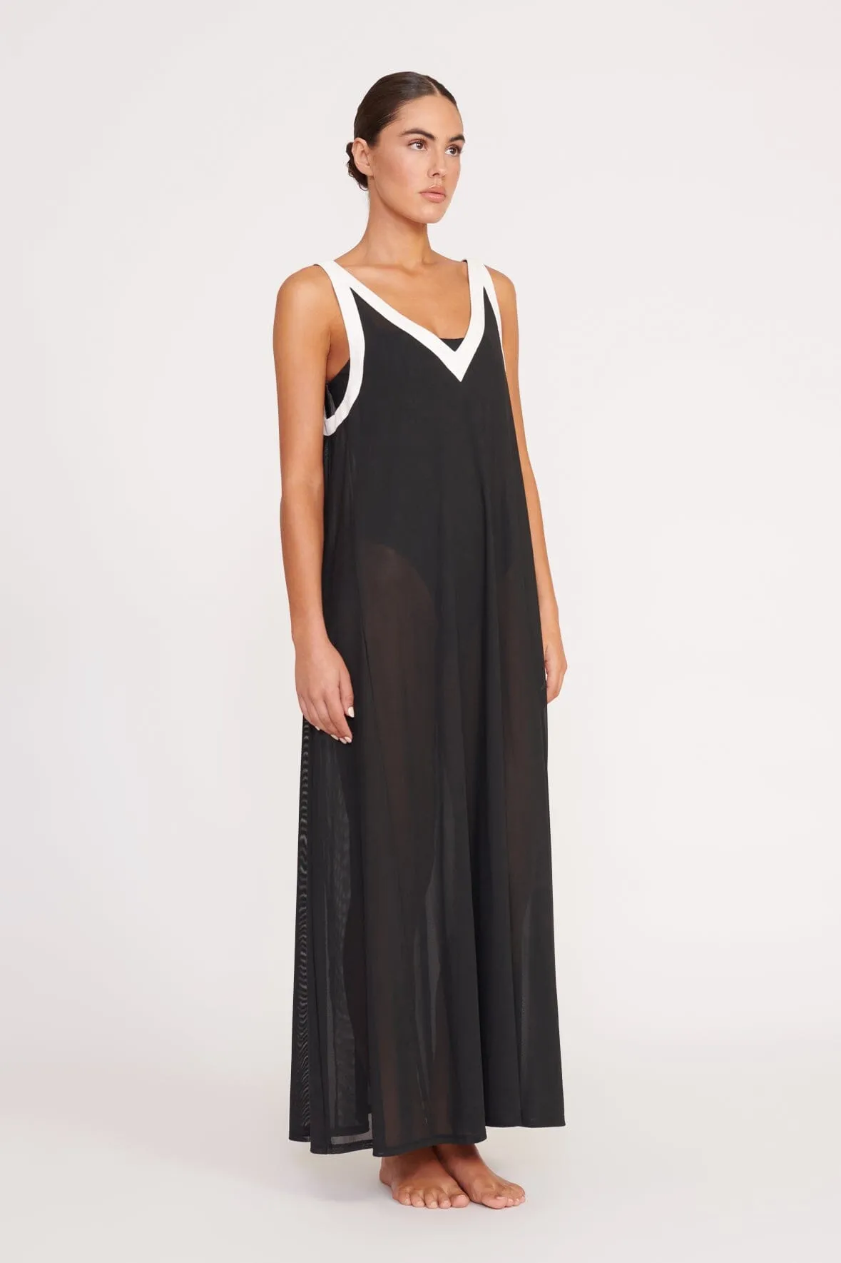 AVELINE COVERUP DRESS | BLACK WHITE sold by STAUD product image thumbnail 3