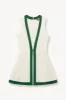 CROSS-COURT DRESS | IVORY COURT GREEN sold by STAUD