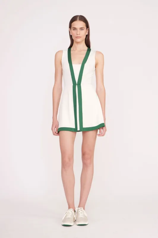 CROSS-COURT DRESS | IVORY COURT GREEN sold by STAUD