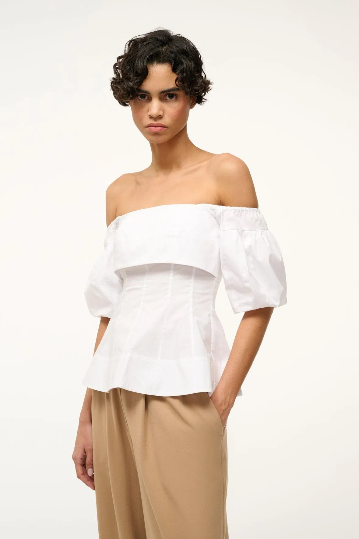 PALERMO TOP | WHITE sold by STAUD