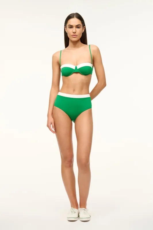 DEVON HIGH RISE BIKINI BOTTOM | VERT WHITE sold by STAUD