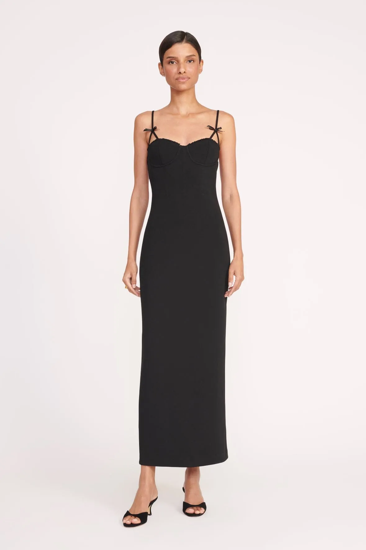 GEORGINA DRESS | BLACK sold by STAUD