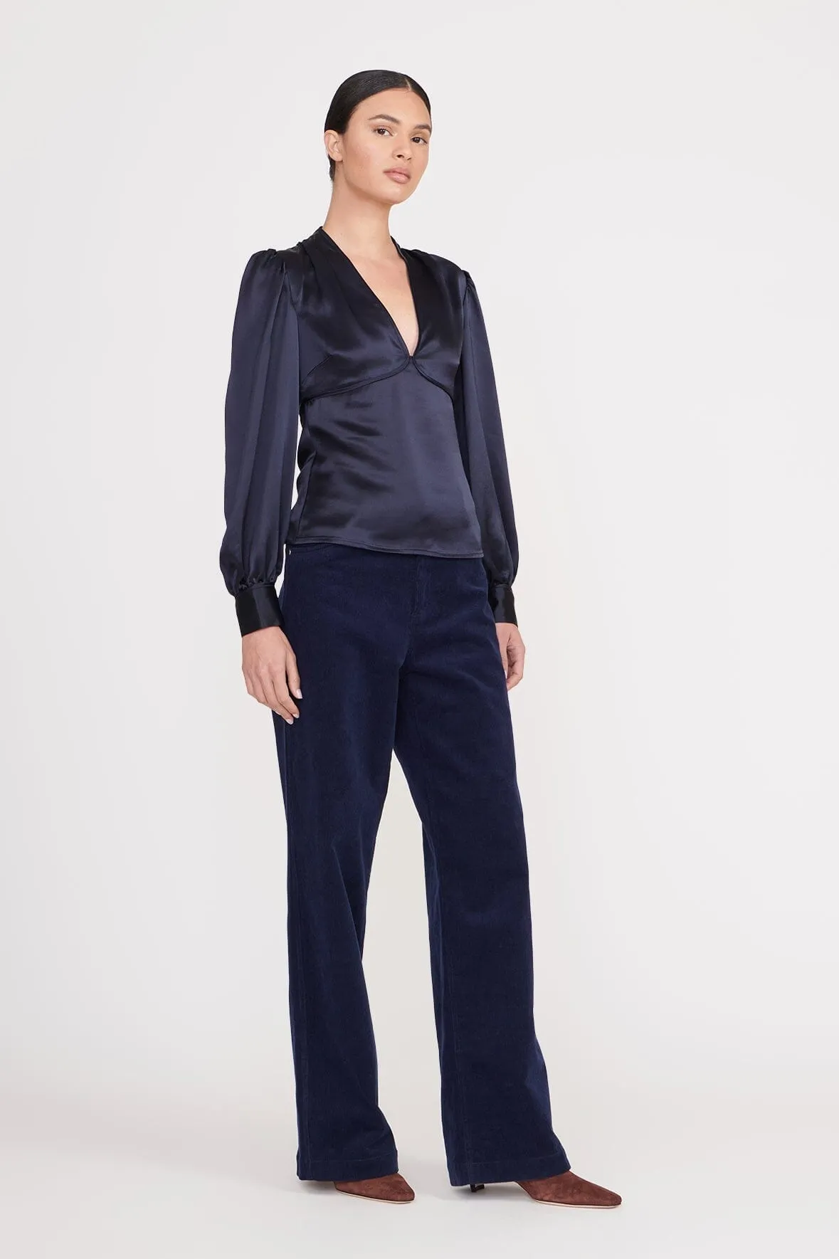 ROSENDA TOP | NAVY sold by STAUD product image thumbnail 2