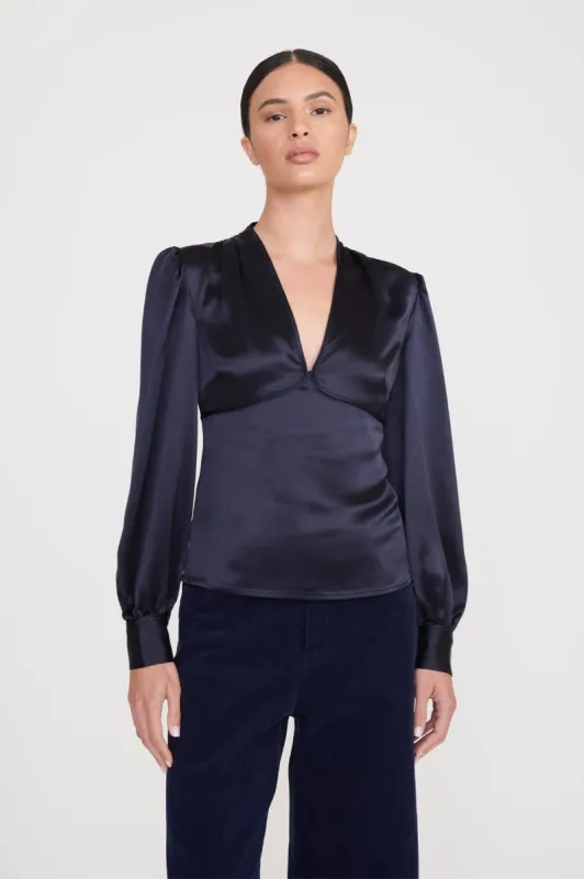 ROSENDA TOP | NAVY sold by STAUD