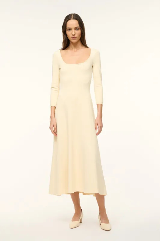 DOUVRES DRESS | BUTTERCREAM sold by STAUD