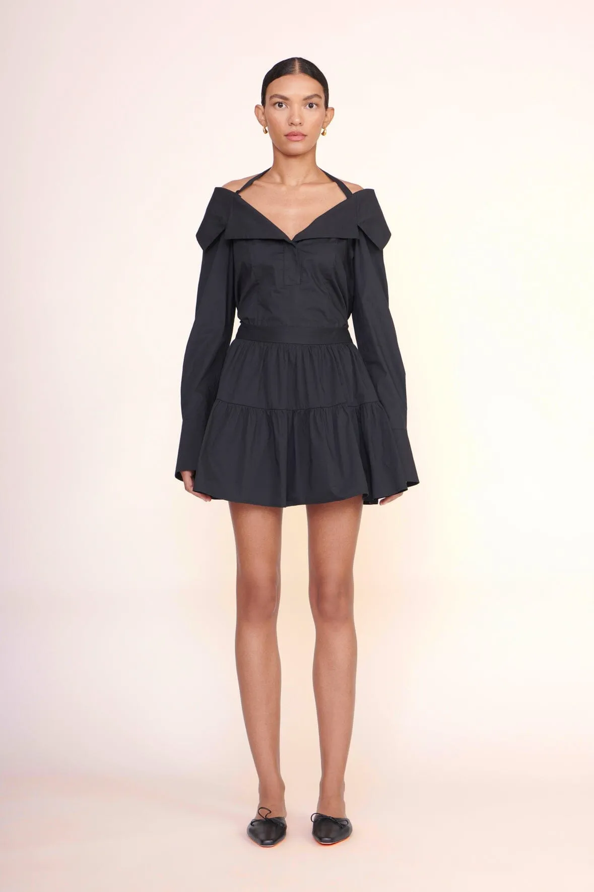 MINI SEA SKIRT | BLACK sold by STAUD