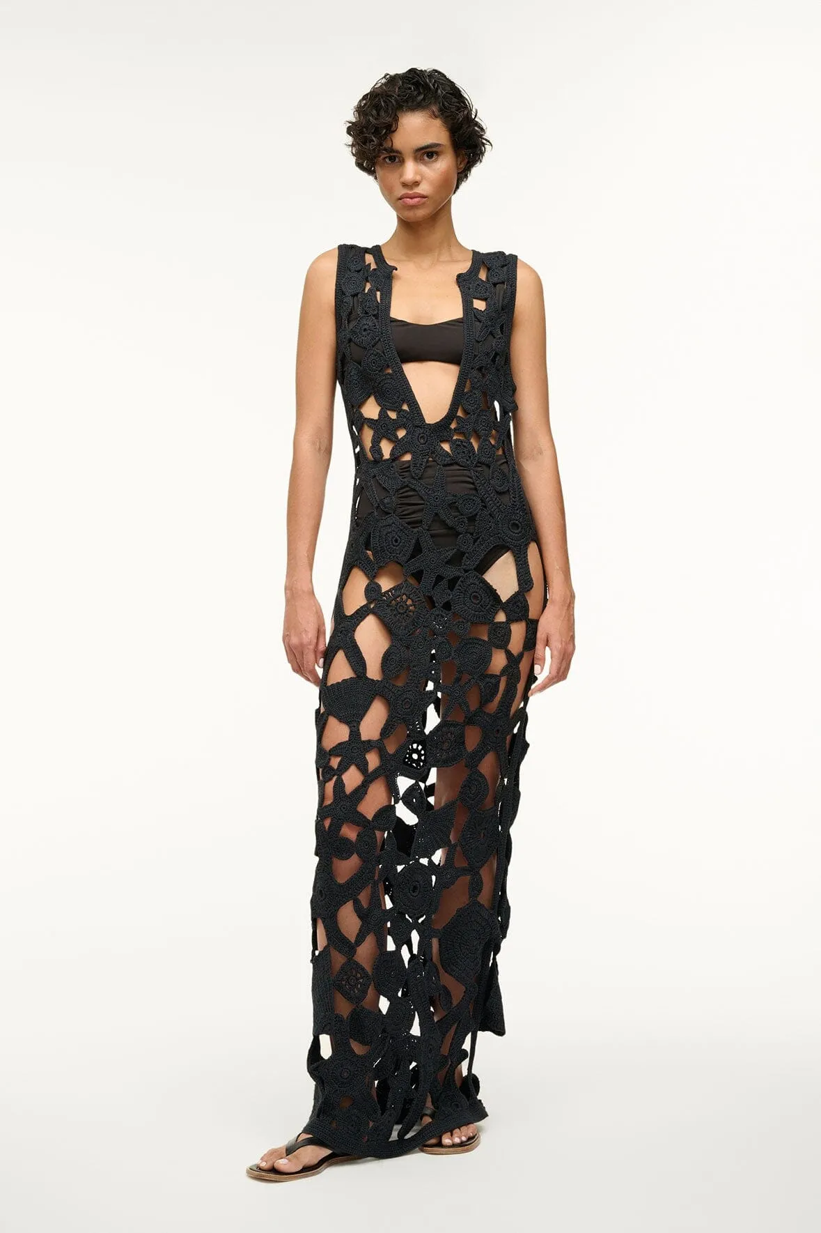 PELLEGRINO DRESS | BLACK sold by STAUD