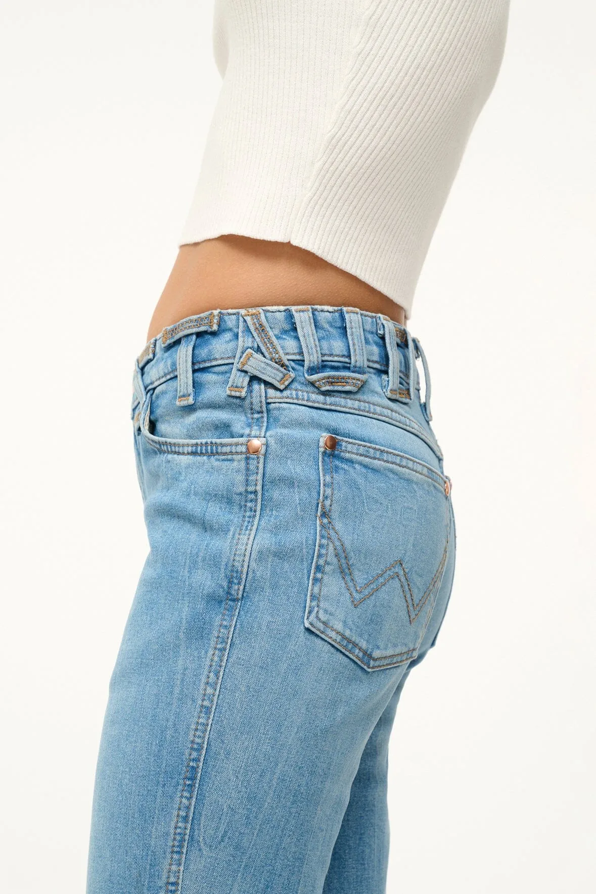 STAUD + WRANGLER THE STRAIGHT CUT JEAN | MID BLUE sold by STAUD product image thumbnail 3