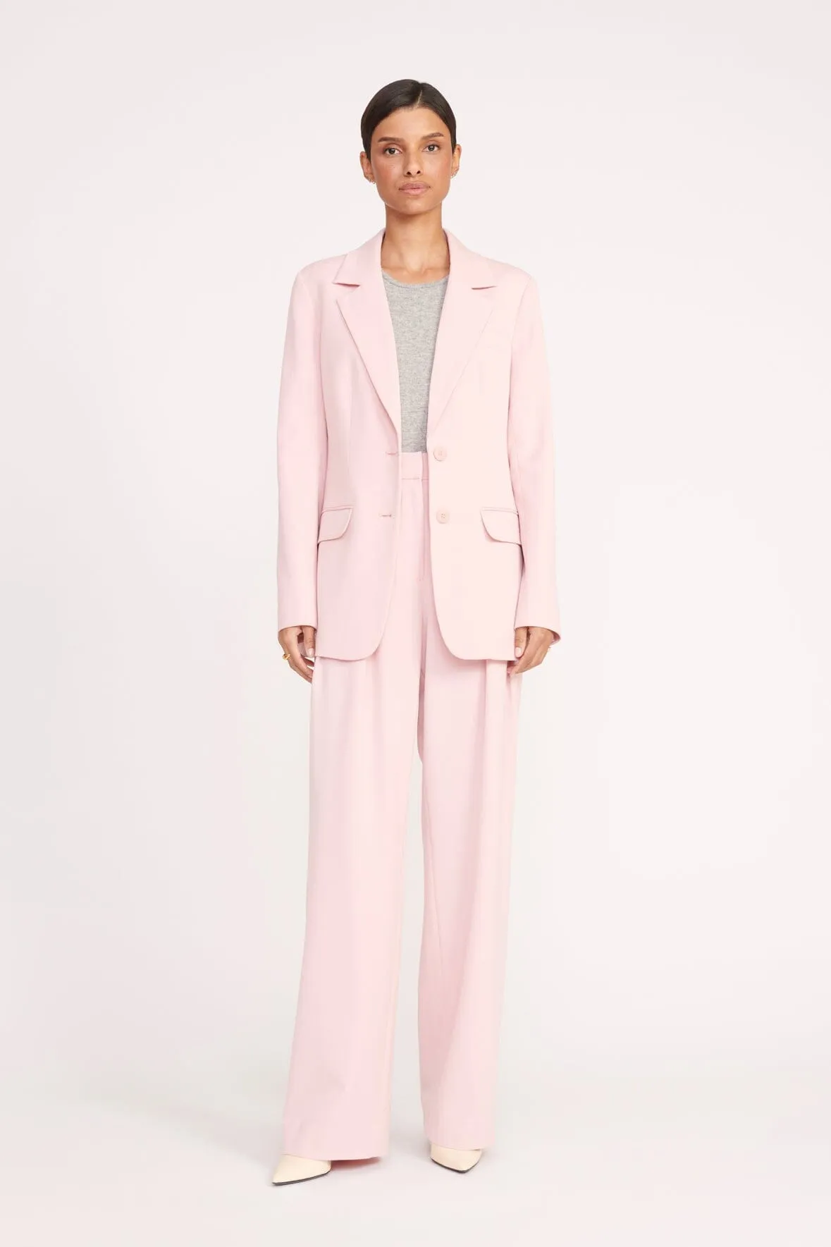 CITY BLAZER | CHERRY BLOSSOM SUITING sold by STAUD product image thumbnail 5