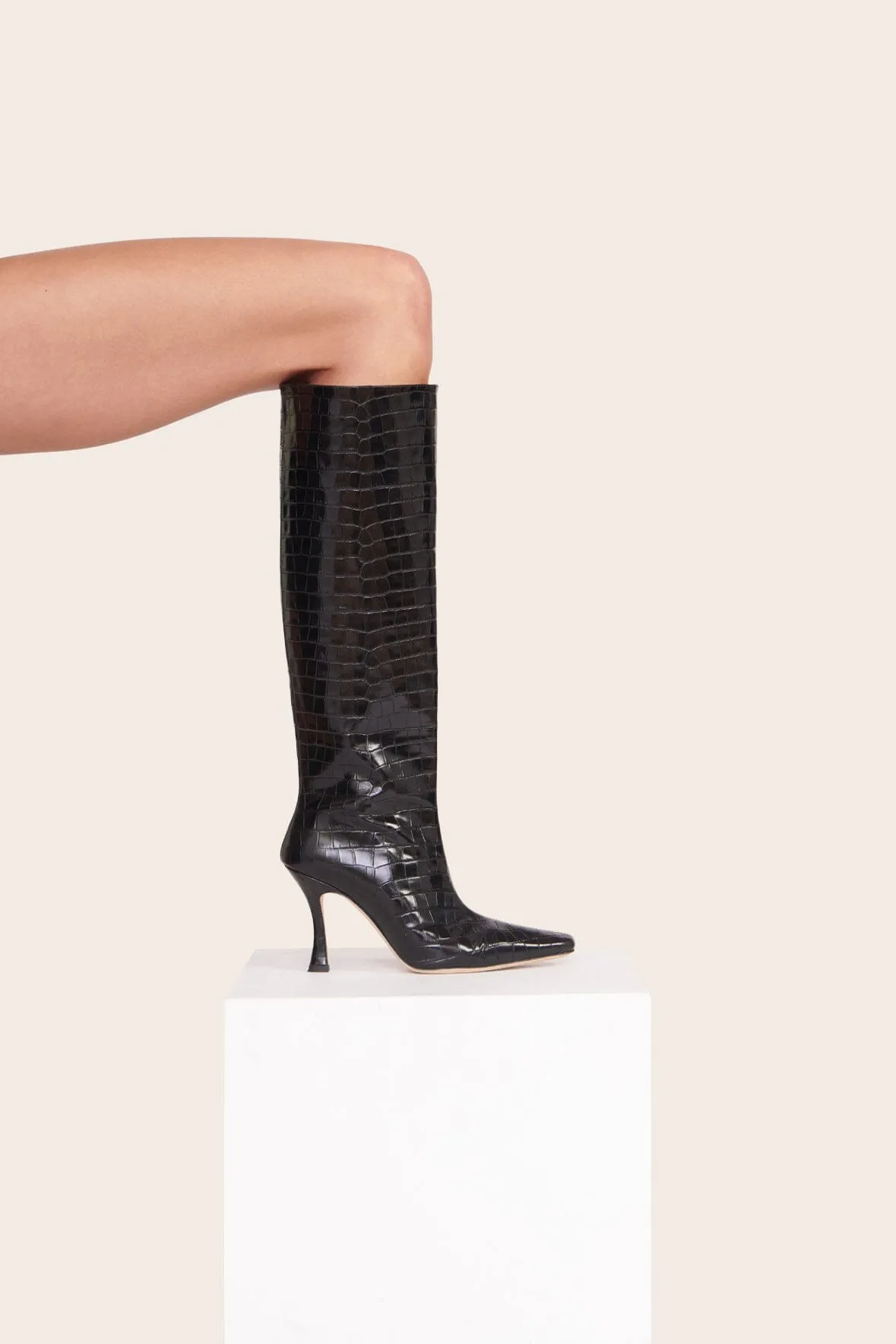 CAMI BOOT | BLACK CROC EMBOSSED sold by STAUD product image thumbnail 4