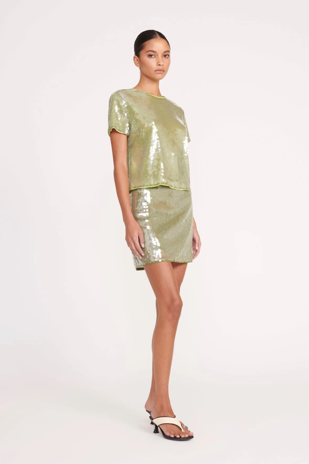 VEDETTE SKIRT | GARDEN MOSS sold by STAUD product image thumbnail 4