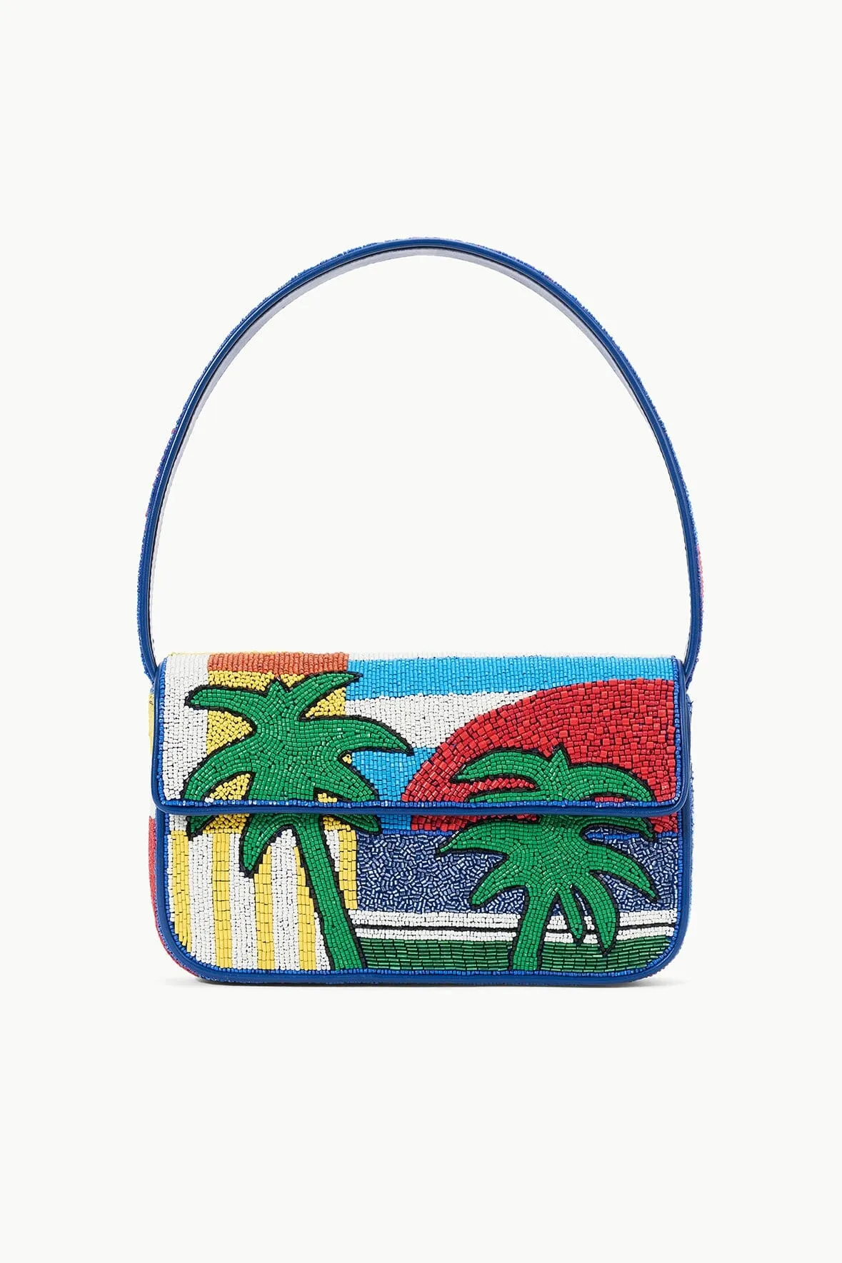 TOMMY BEADED BAG | GRAPHIC PALM sold by STAUD