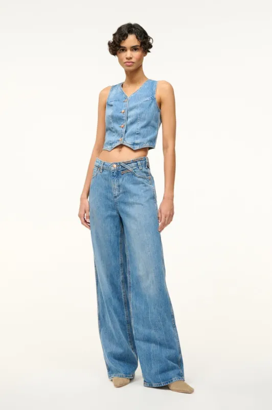 STAUD + WRANGLER THE LOOSE JEAN | MID BLUE sold by STAUD