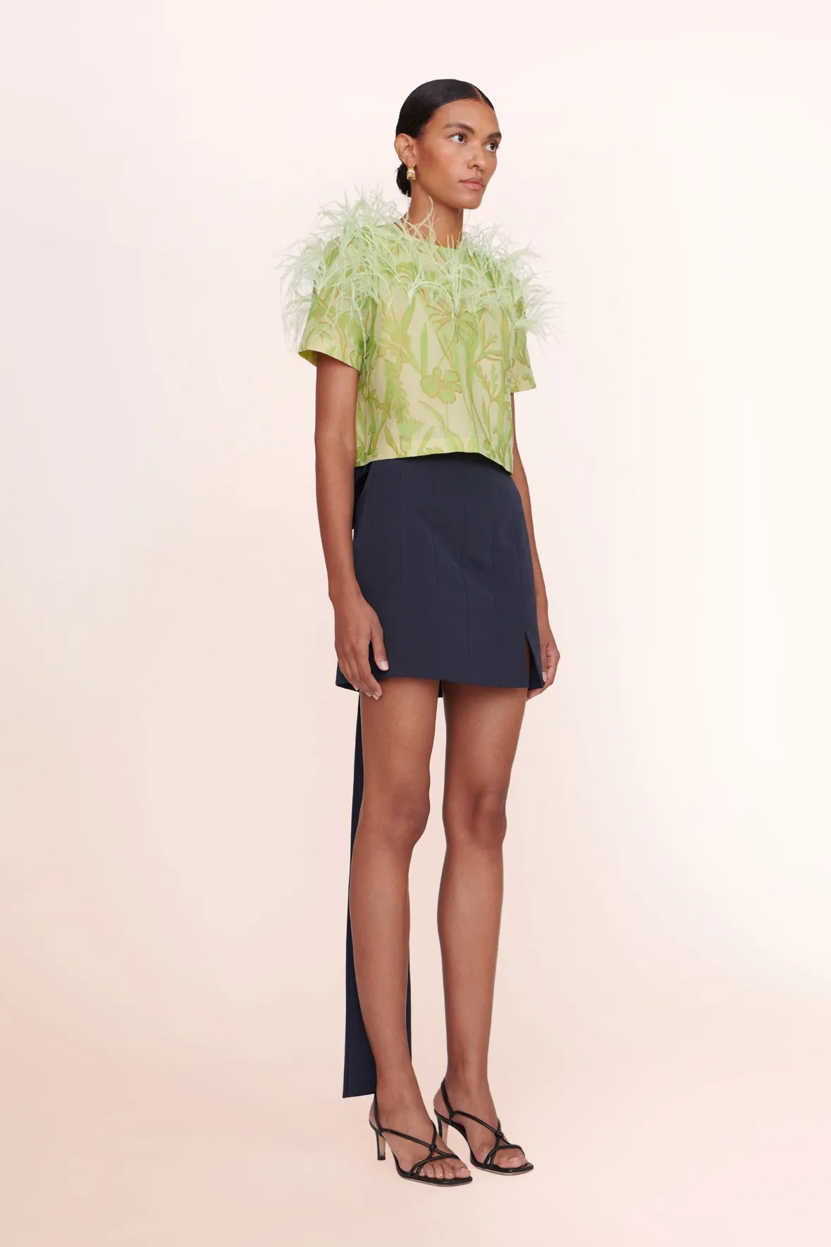 VALERY SKIRT | NAVY sold by STAUD product image thumbnail 3