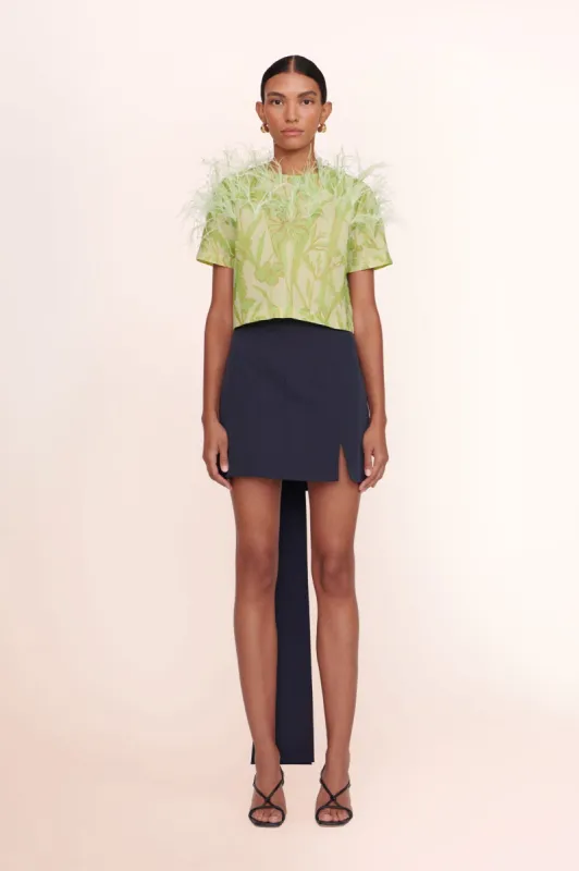 VALERY SKIRT | NAVY sold by STAUD